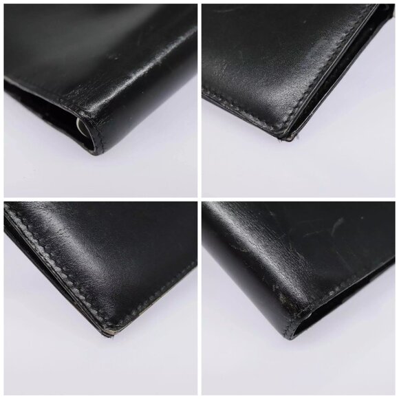 GUCCI Day Planner Cover Leather Black Auth - Picture 15 of 16